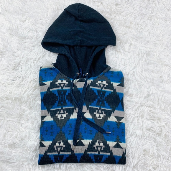 Chaps Long Sleeve Tribal Hoodie - Picture 1 of 6